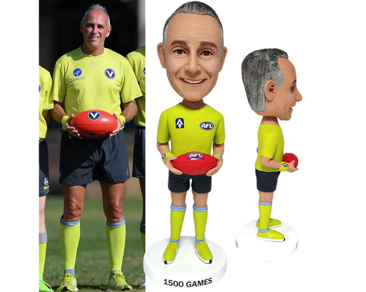 AFL Referee Custom Bobblehead, Personalized Sports Figurine, Handmade Retirement/Birthday gift for him