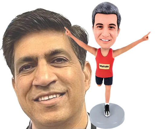 Marathon Custom Bobblehead, Personalized Runner Figurine, Handmade Coach Statue, Office/Home Desk decor