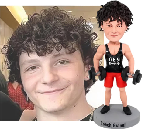 Coach bobbleheads custom, Fitness Trainer Figurine Team Collection, Personalized Gym Coaches status, Thank-you gifts for coaches